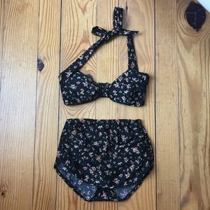 Floral Vintage Style Swim Suit